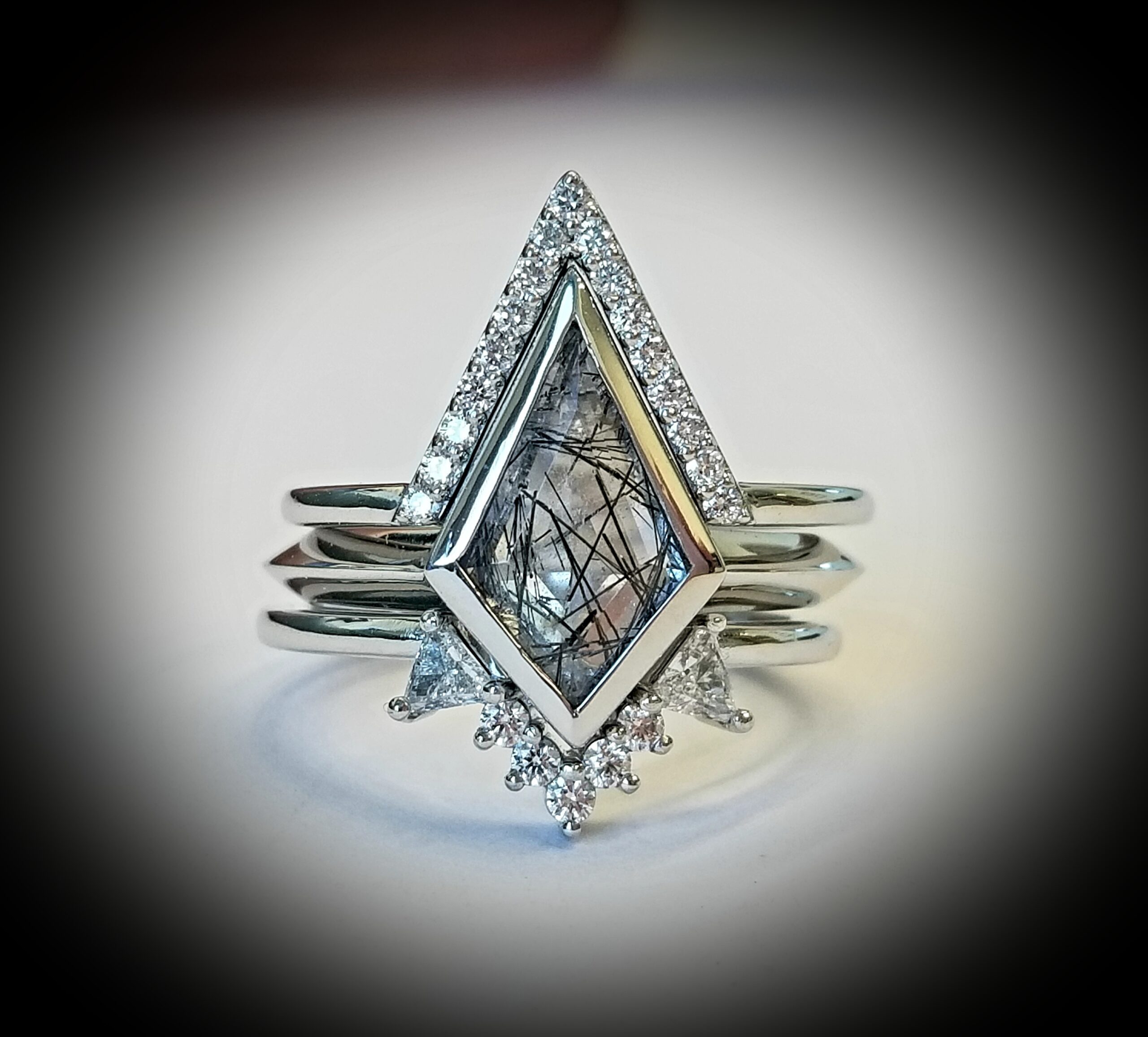 Kite Shaped Diamond Ring